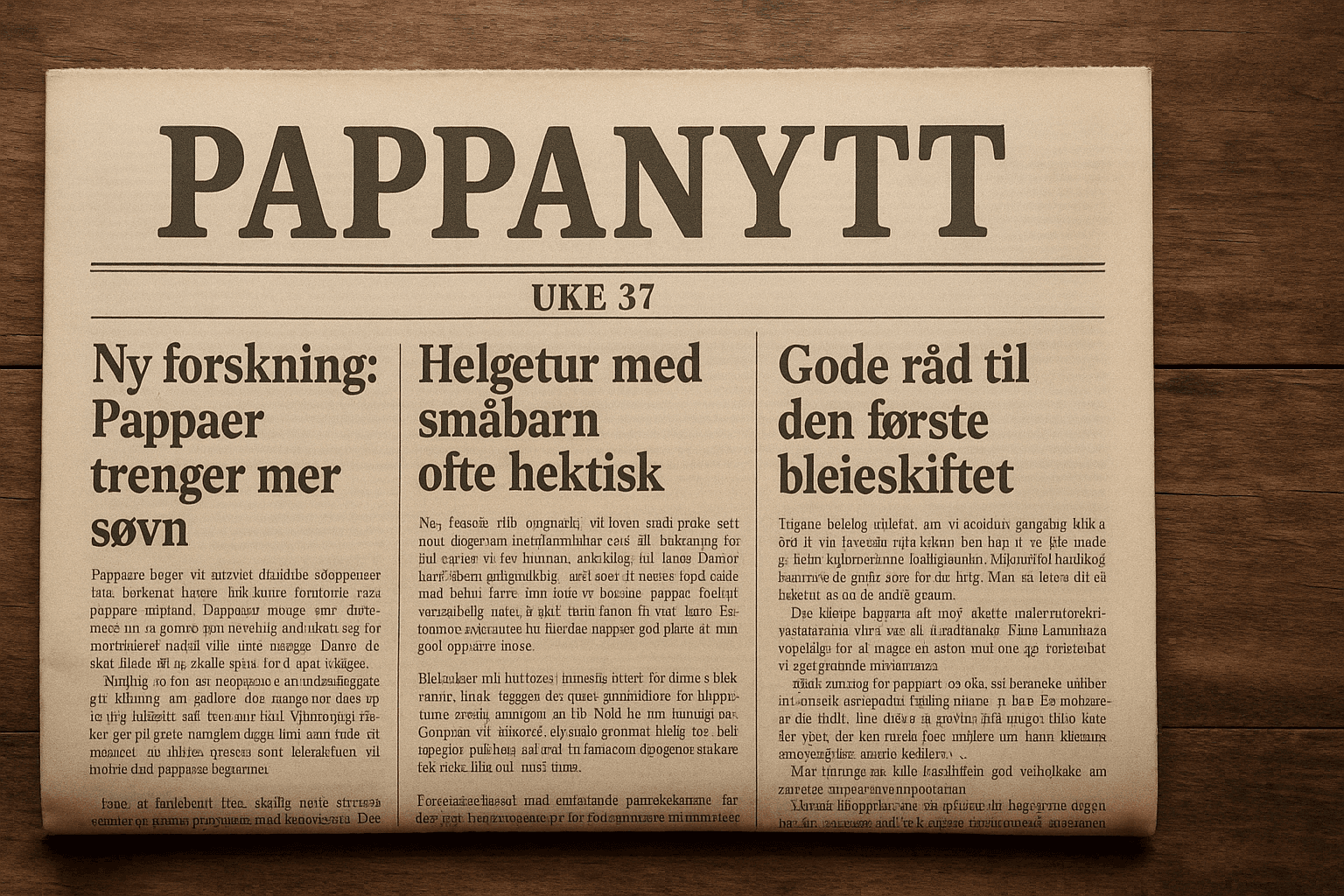 Pappanytt - Uke 37